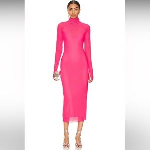 AFRM long sleeve turtleneck mesh dress
